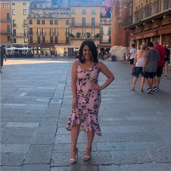 AQUA FLORAL DRESS - Picture 6 of 8